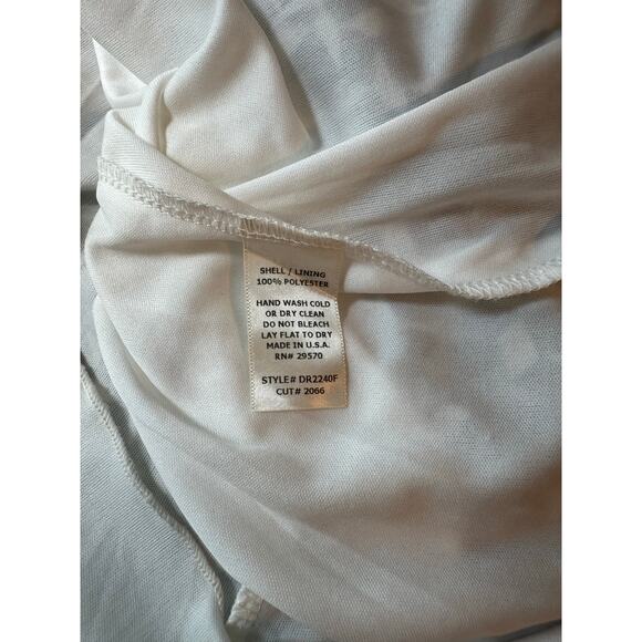 Needle and Thread Knee Length Cut Out Neck Blue White Geo Print Shift Dress Med - Picture 6 of 7